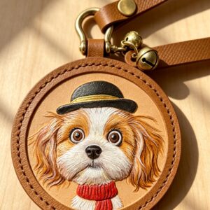 The 3D Leather Portrait Keychain